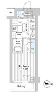 プレール・ドゥーク新宿West【2階】の間取り