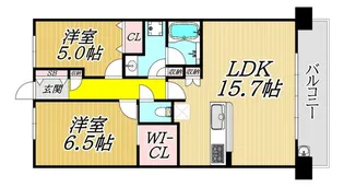 クラッシィハウス尼崎GRAND PLACE【7階】の間取り
