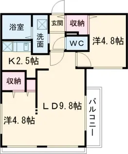 エール学園前【4階】の間取り