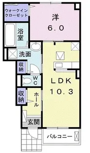 コンフォート・グレイスI【1階】の間取り