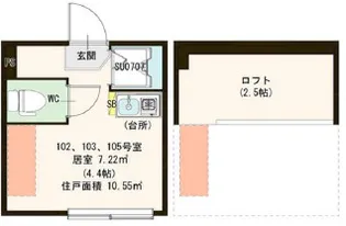 ハーモニーテラス北新宿III【1階】の間取り