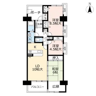 URアーベイン大手町【2階】の間取り