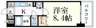 ヴィヴァーチェ四条大宮【6階】の間取り