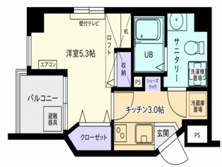 エクセル横川【7階】の間取り