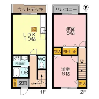 メゾンドフルート【1階】の間取り