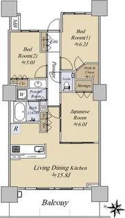 パークスクエア相模大野タワーアンドレジデンス【15階】の間取り