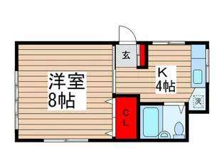 第2ウィスタリアコ-ポ【2階】の間取り