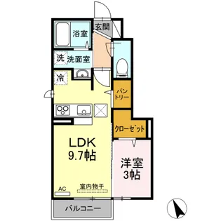 コリーヌ・ドゥ【1階】の間取り