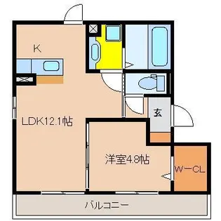 セジュールDH A棟【1階】の間取り