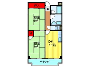 クレ-ル白鳩【4階】の間取り