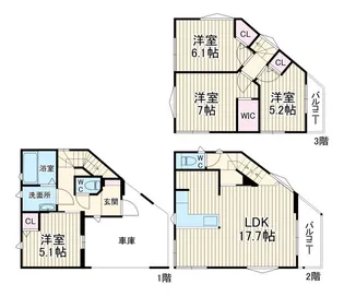 埼玉県川口市並木4【一戸建】の間取り