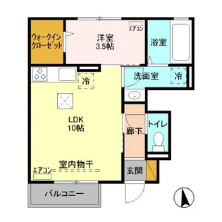 エトワールムーン【1階】の間取り