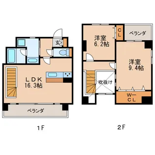 スタジオスクエア泉の間取り