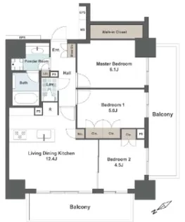プレシス汐留【5階】の間取り