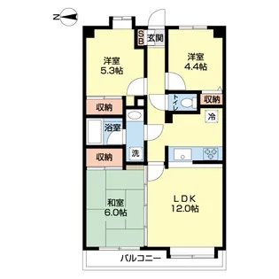 サンパーク我孫子駅前【7階】の間取り