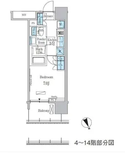 パークアクシス浅草・田原町【10階】の間取り