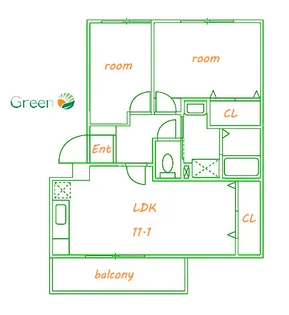サンリーフ湘南【3階】の間取り