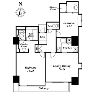 品川プリンス・レジデンス【5階】の間取り