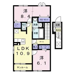ディーテラス I【2階】の間取り