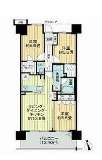 ルイシャトレ川口レックスフォート【7階】の間取り