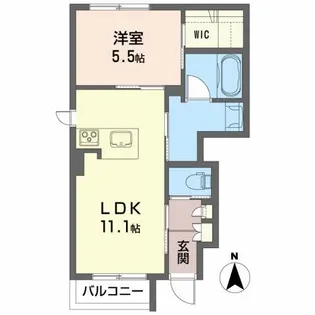 シャーメゾン田園【1階】の間取り