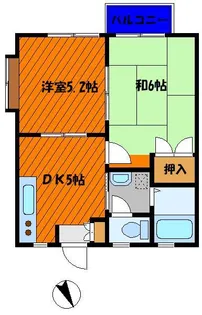 YK北小金【2階】の間取り