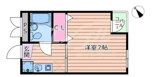 サカエハイツ【4階】の間取り