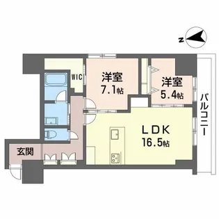ナナアーク荒町【9階】の間取り