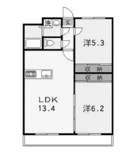 リバーサイド兼田【3階】の間取り