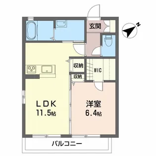 シャーメゾン クオーレ【2階】の間取り