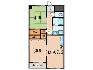 矢島ハイツ【2階】の間取り