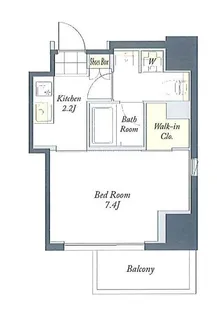 プライムメゾン蔵前【6階】の間取り