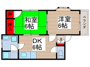 ロイヤルハイツサカエ2【1階】の間取り