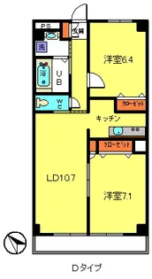 カームコート【2階】の間取り