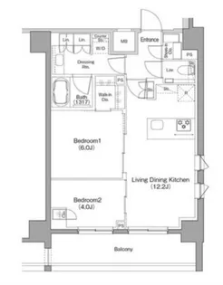 ザパークハビオ恵比寿プレイス【5階】の間取り