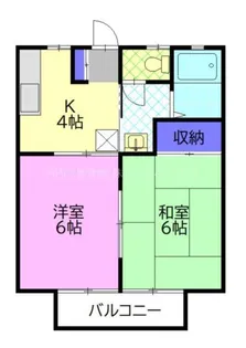 コーポセゾン【2階】の間取り