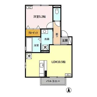 メリオル木曳野【2階】の間取り