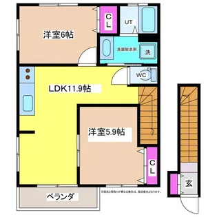 メゾン・ド・ルミエール【2階】の間取り