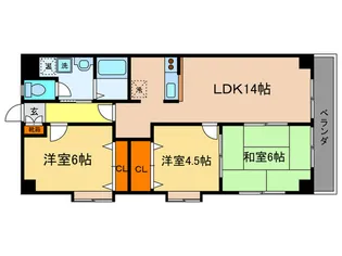 グランディ栗の木II【3階】の間取り