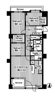 パークサイド・ウイングス【5階】の間取り