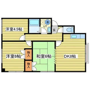 栄ヶ丘ハイツA棟【2階】の間取り