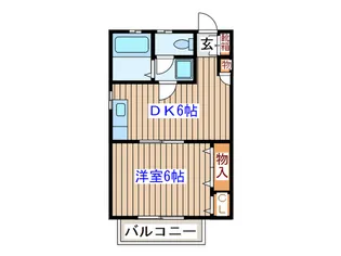 サンハイツミキ【1階】の間取り