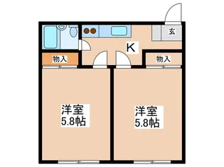 ベルシャト-【3階】の間取り