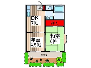 サンハイツ肥沼【1階】の間取り