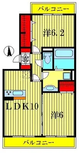 サニーウェル【3階】の間取り