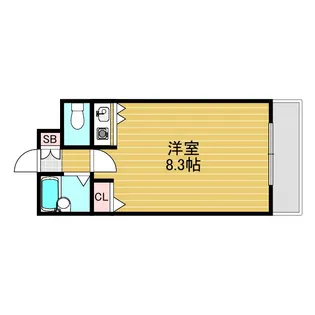 キューブ豊里【3階】の間取り