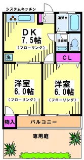 カーサアゼリア【1階】の間取り