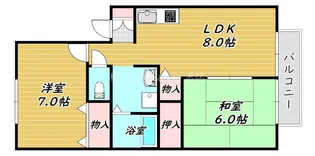 トリヴァンベール松川【2階】の間取り