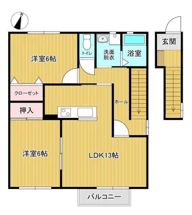 ウェルヴィラII番館【2階】の間取り