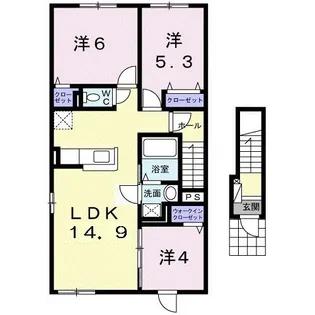 パイン チムニー【2階】の間取り